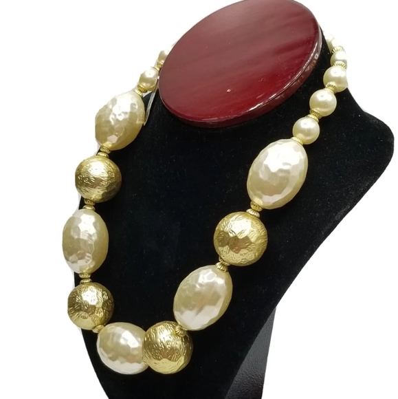 Vtg Large Chunky 18" Necklace Choker Single Strand Genuine Lucite Beads Necklace - Picture 6 of 7